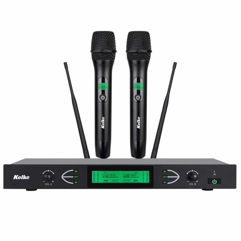 Microfonos UHF con 2 canales Kolke KPI-776 Microfonos UHF con 2 canales Kolke KPI-776