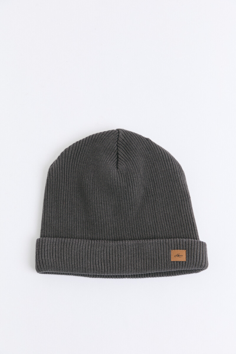 GORRO TEJIDO HARRY - Gris Oscuro 