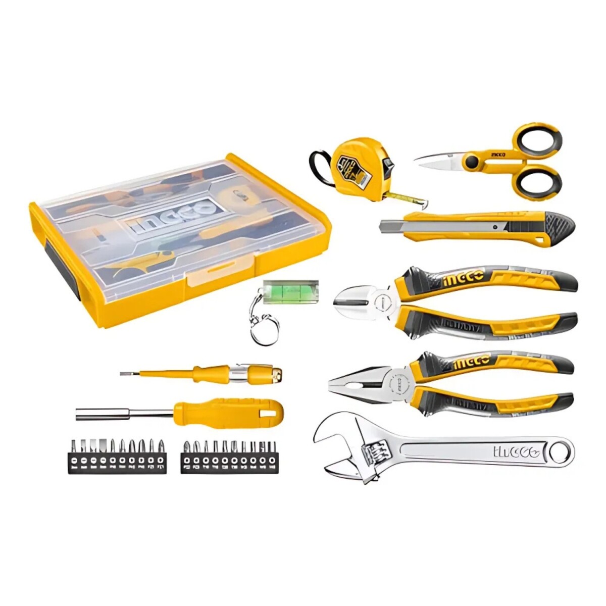 Set de 29 herramientas en caja organizadora Ingco 