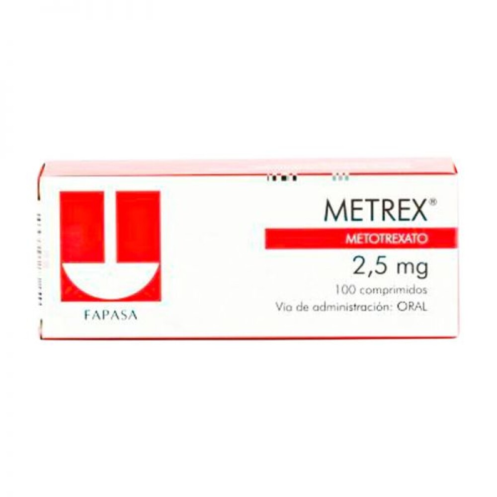 METREX 2,5 MG. CJ X 100 COMP. única