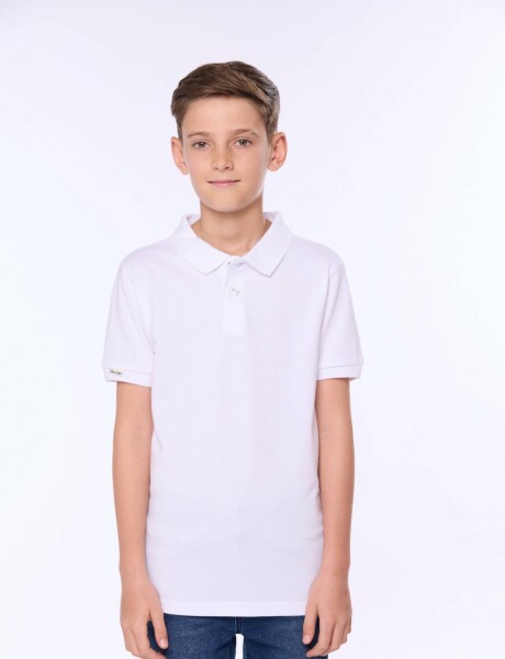 REMERA POLO PIQUE LISA Blanco