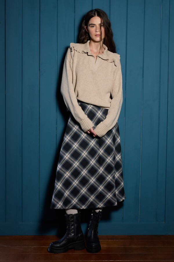 Falda Cuadrille Gris