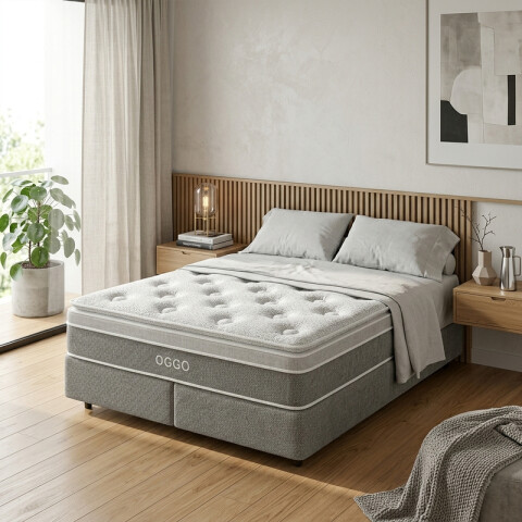 SOMMIER QUEEN PREMIUM AUSTIN - Espuma Viscoelástica y Resortes LFK Ortopédico 158 x 198 x 38 cm - 5 Años de Garantía SOMMIER QUEEN PREMIUM AUSTIN - Espuma Viscoelástica y Resortes LFK Ortopédico 158 x 198 x 38 cm - 5 Años de Garantía