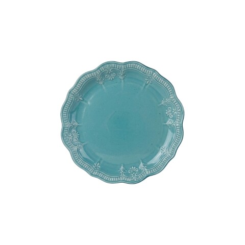 PLATO CERAMICA VERDE P/POSTRE 20.5CM Unica