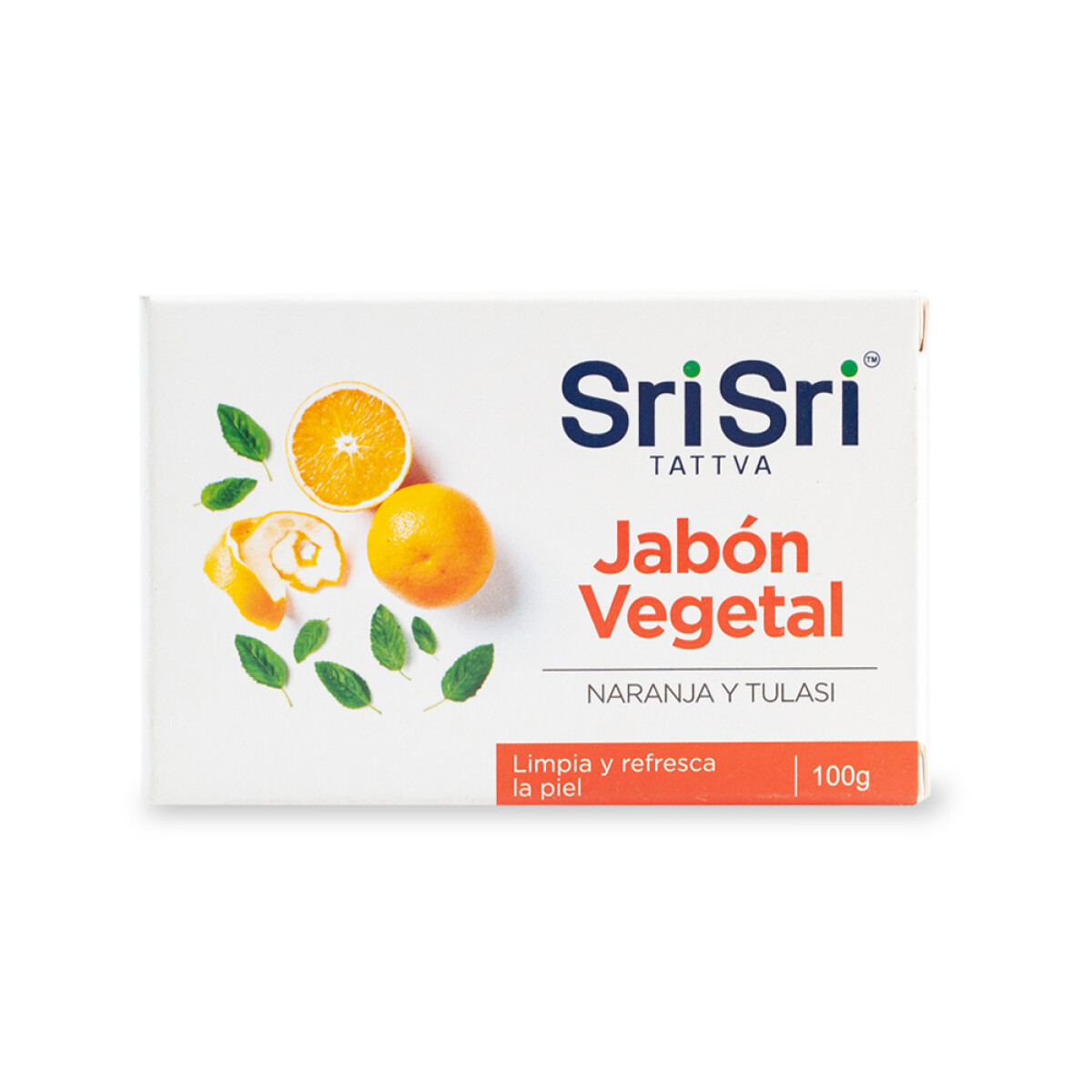 Jabon Vegetal Sri Sri con Naranja Y Tulasi 100g 