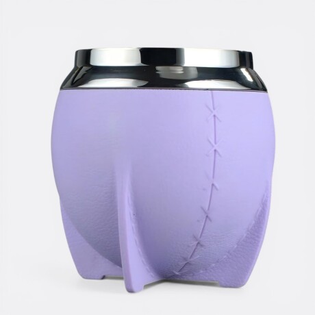 Mate Cuerina Diseño Liso Lila