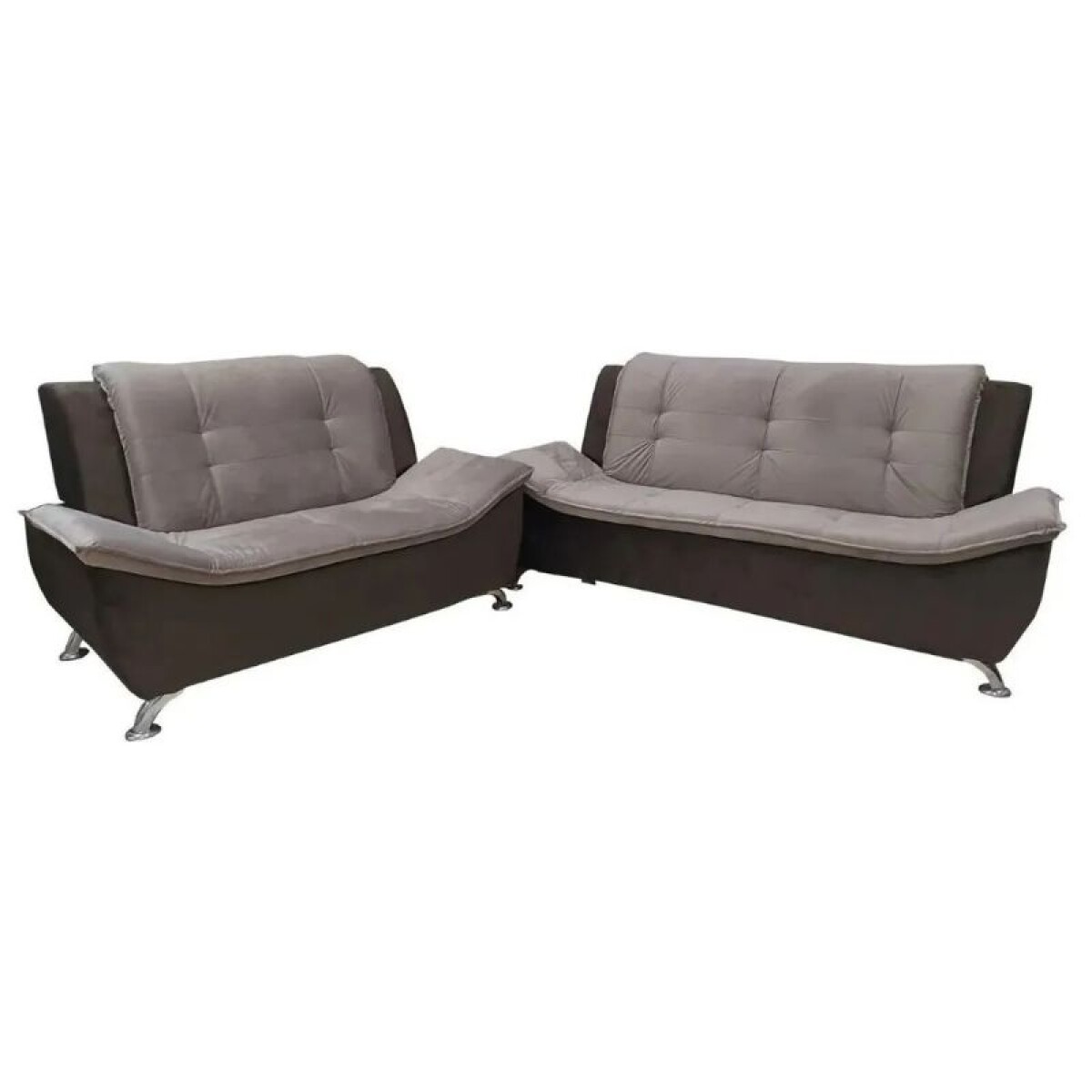 JUEGO DE SILLONES 3 + 2 CUERPOS TABACO/GRAFITO - ESCOCIA 