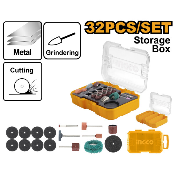 SET X 32 ACCESORIOS MINI TORNO INGCO AKMG5031 SET X 32 ACCESORIOS MINI TORNO INGCO AKMG5031