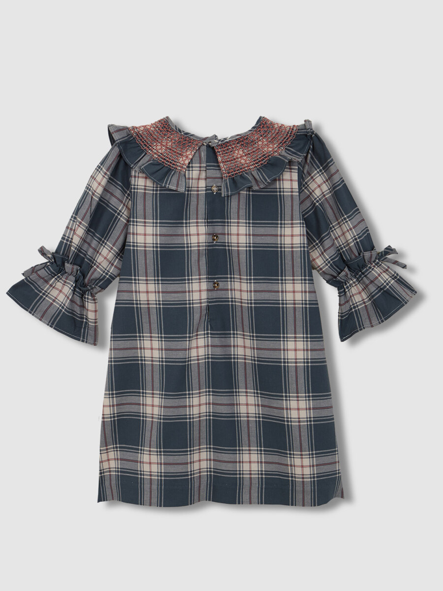Vestido De Cuadro Escoces Plomo