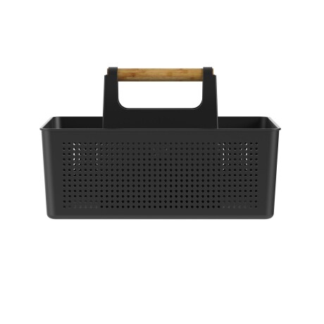 CESTA ALMACENAJE POLIPROPILENO NEGRO FLOW