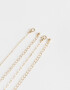 Collares Cortos Beach Set De Collares Con Perlas Y Dije - Dorado