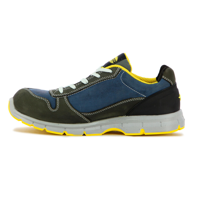 DIADORA Safety Shoes UPPER PU OUTSOLERUN LOW S3S Gris Oscuro-Azul