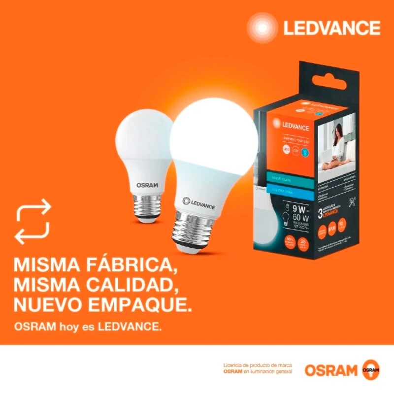 LEDVANCE T E27 Lámpara LED LEDVANCE OSRAM T 65W E27+ Adapt Luz Fría