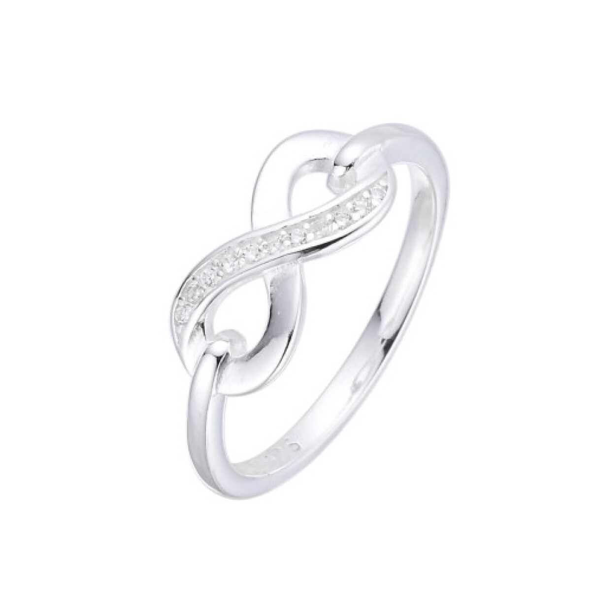 Anillo de plata 925 con circonias, INFINITO. 