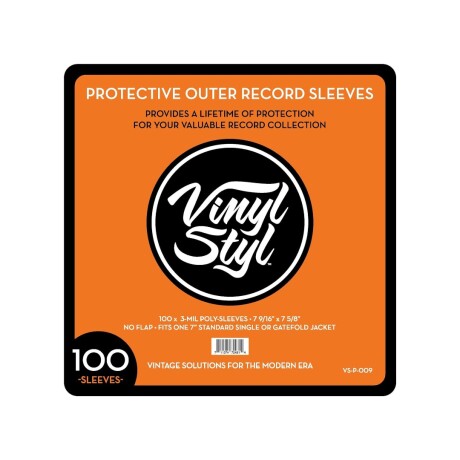 Fundas Exteriores Para Vinilos Vinyl Styl Vs-p-009 7" Transparentes – 100 Unidades Fundas Exteriores Para Vinilos Vinyl Styl Vs-p-009 7" Transparentes – 100 Unidades