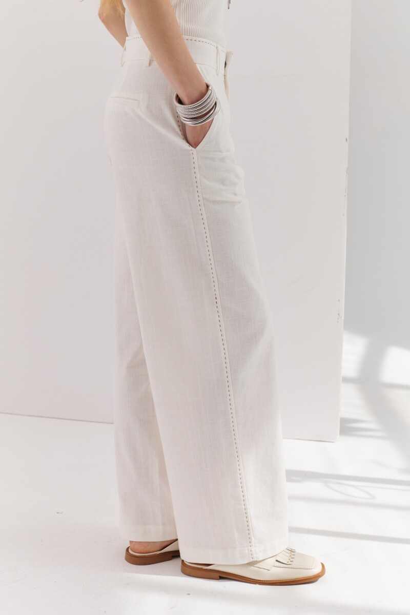 PANTALON LINO PIA BLANCO