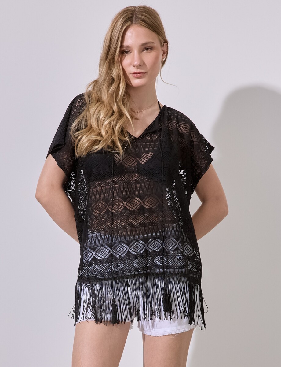 Kaftan Calado - Negro 