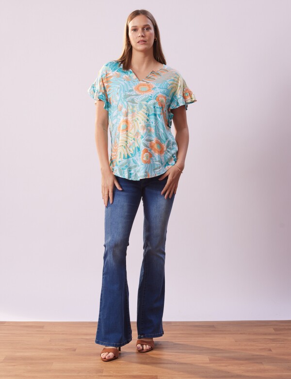 Blusa Printed VERDE/MULTI