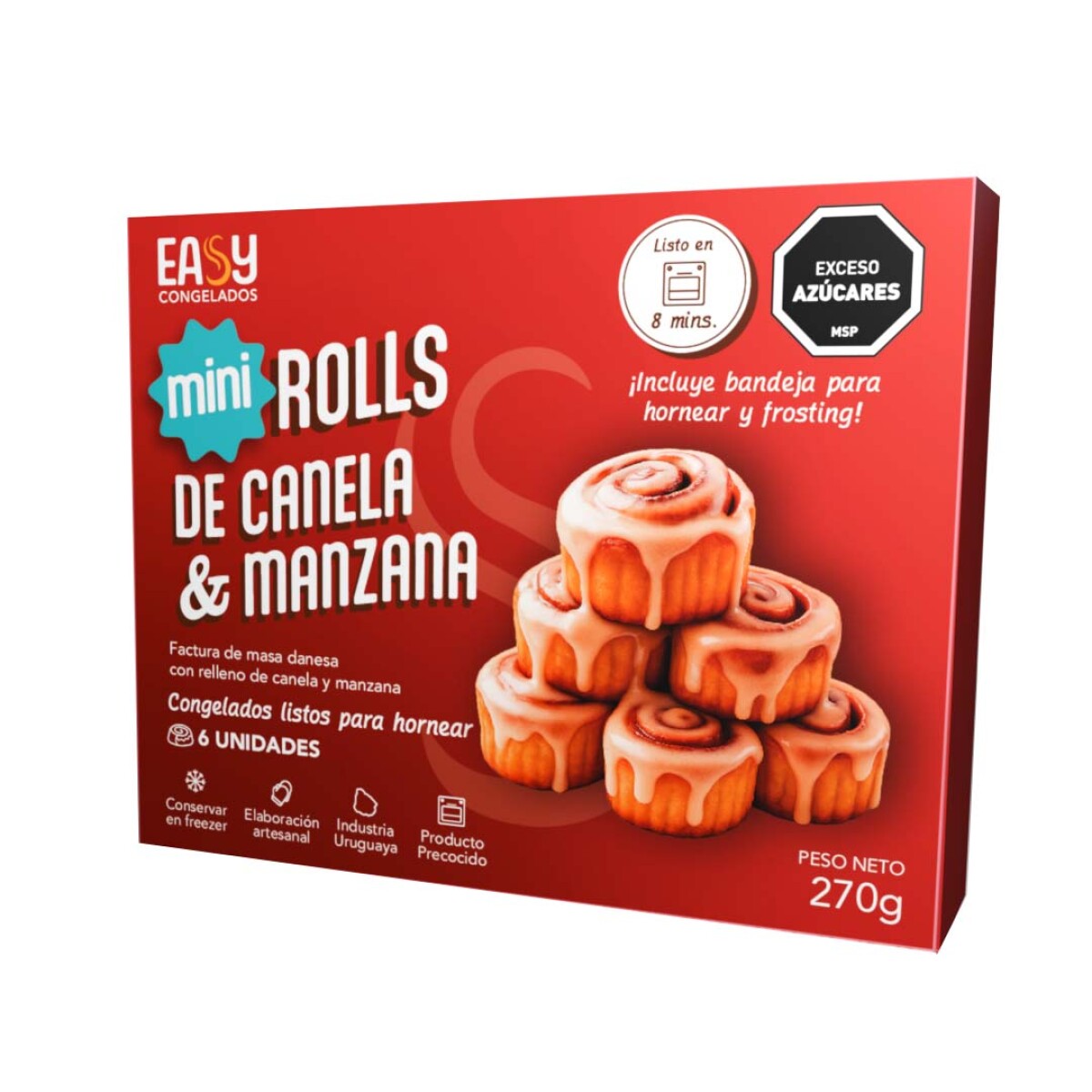 Mini Rolls de Canela y Manzana X6 Easy (270g) 