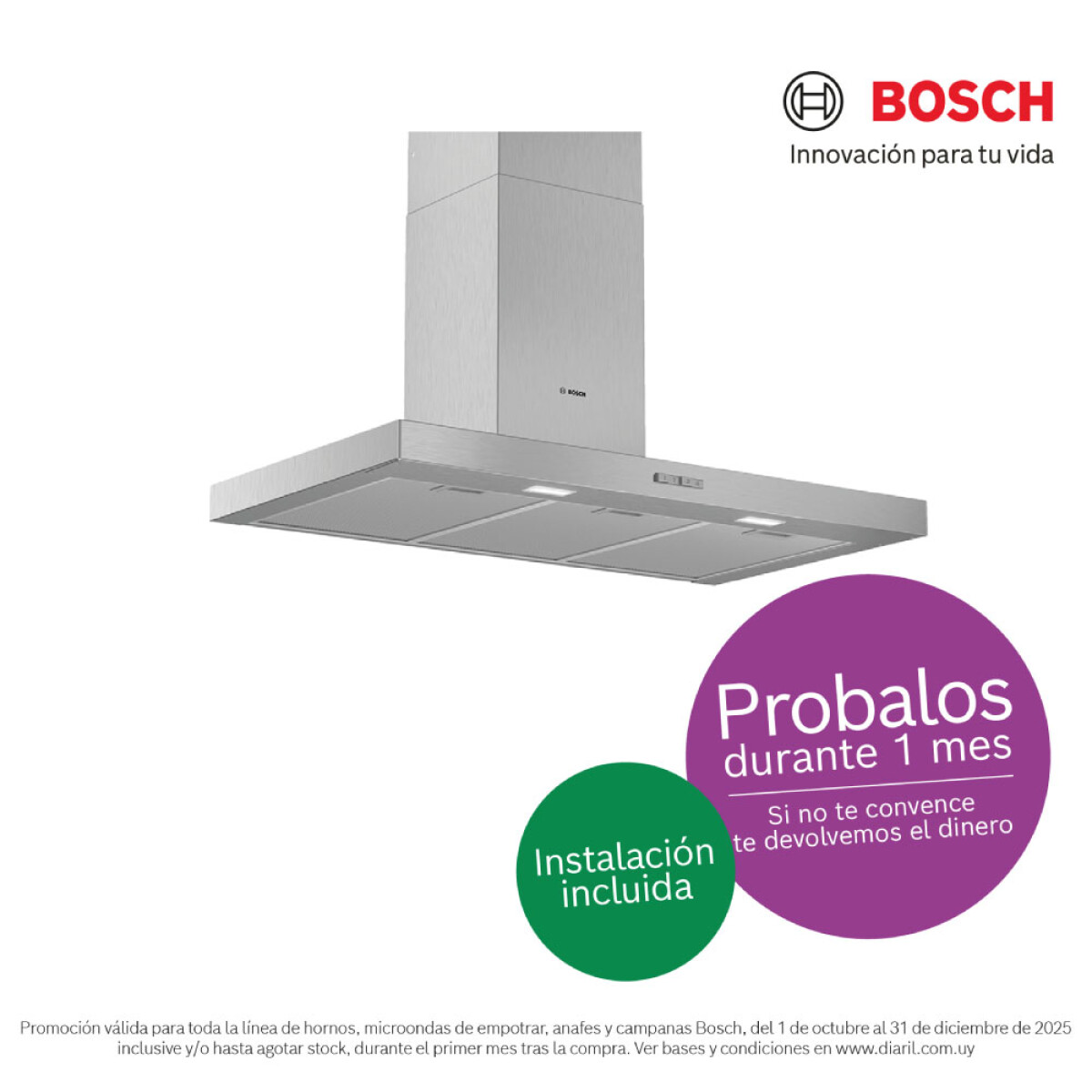 Campana de pared Bosch Plana 90 Cm 
