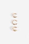 Set de tres earcuff shinny dorado