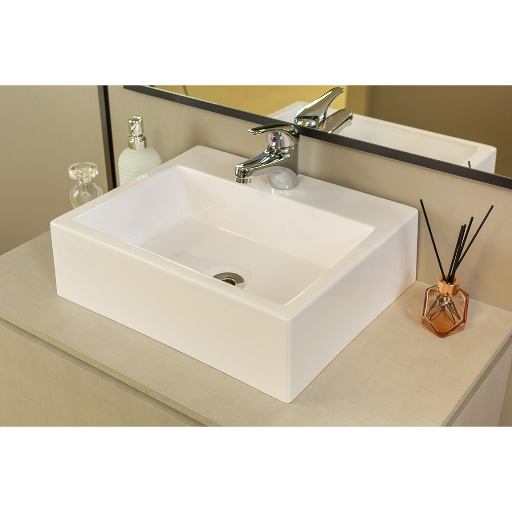 BACHA DE APOYO MODELO QUADRA BLANCO BOSI Bacha De Apoyo Modelo Quadra Blanco Bosi