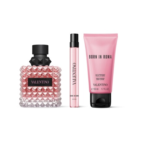 Cofre Valentino Perfume Born in Roma Donna 100ml + Body Lotion 50ml + Travel Size10ml Cofre Valentino Perfume Born in Roma Donna 100ml + Body Lotion 50ml + Travel Size10ml