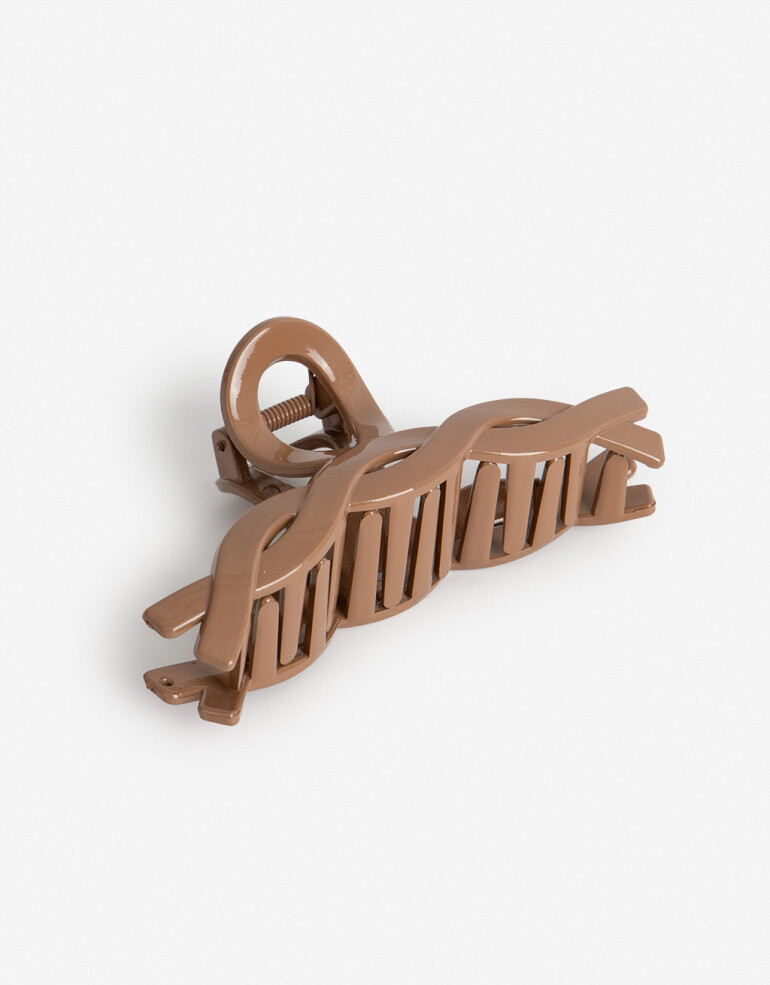 Broche Acrilico Broche Acrílico Trenzado - Marron Suela