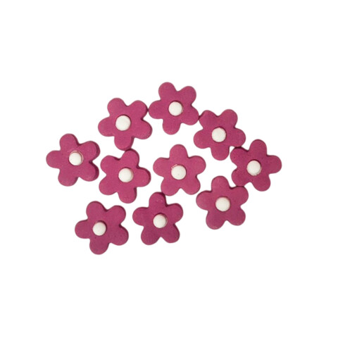 Adorno de Pastillaje Nomeolvides Fucsia x10 Adorno de Pastillaje Nomeolvides Fucsia x10