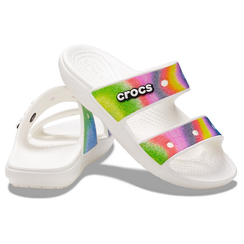 Sandalias Crocs Classic Spray Dye Blanco