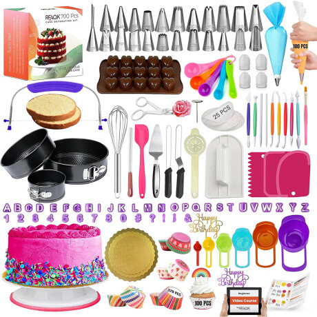 Set De Decoración Repostería Tortas Pasteles 700 Pcs Multicolor
