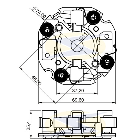 PORTA CARBONES - ARRANQUE MARELLI FIAT DUCATO PEUG.BOXER 8X19X18 UNIFAP PORTA CARBONES - ARRANQUE MARELLI FIAT DUCATO PEUG.BOXER 8X19X18 UNIFAP