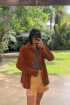 Leather Vila Shirt Gamuza Habano