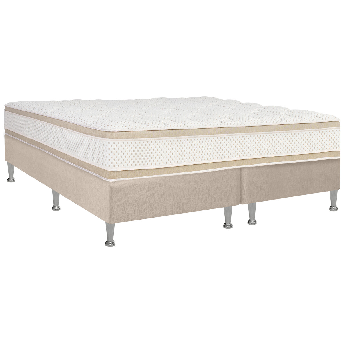 SOMMIER - SUPER KING ESPUMA ALTA DENSIDAD IVORY 