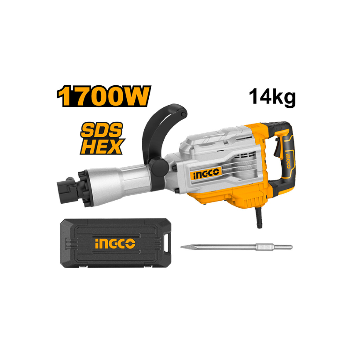 Martillo demoledor 1700W 45J 14Kg - ING0792 