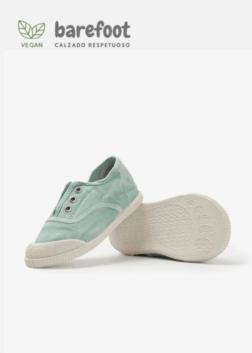 Zapatilla inglesa barefoot aqua - Verde 