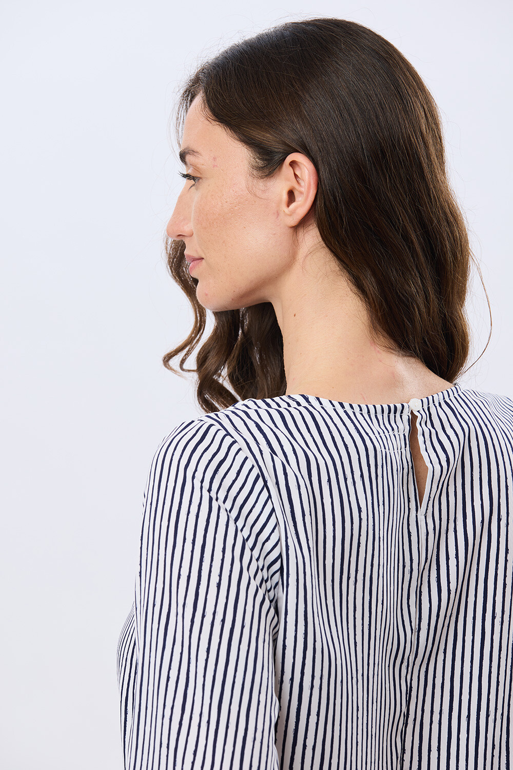 BLUSA CLÁSICA Raya Azul
