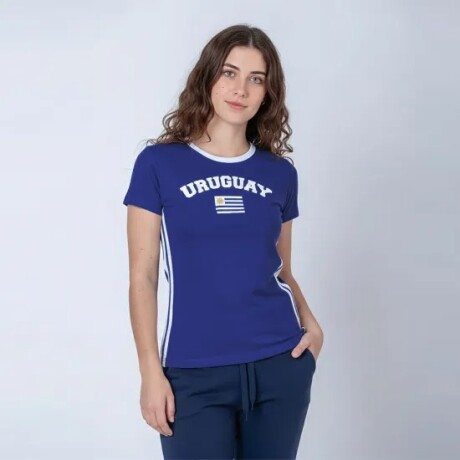 Camiseta Uruguay de Dama Bandera Uy Azul T-s AZUL