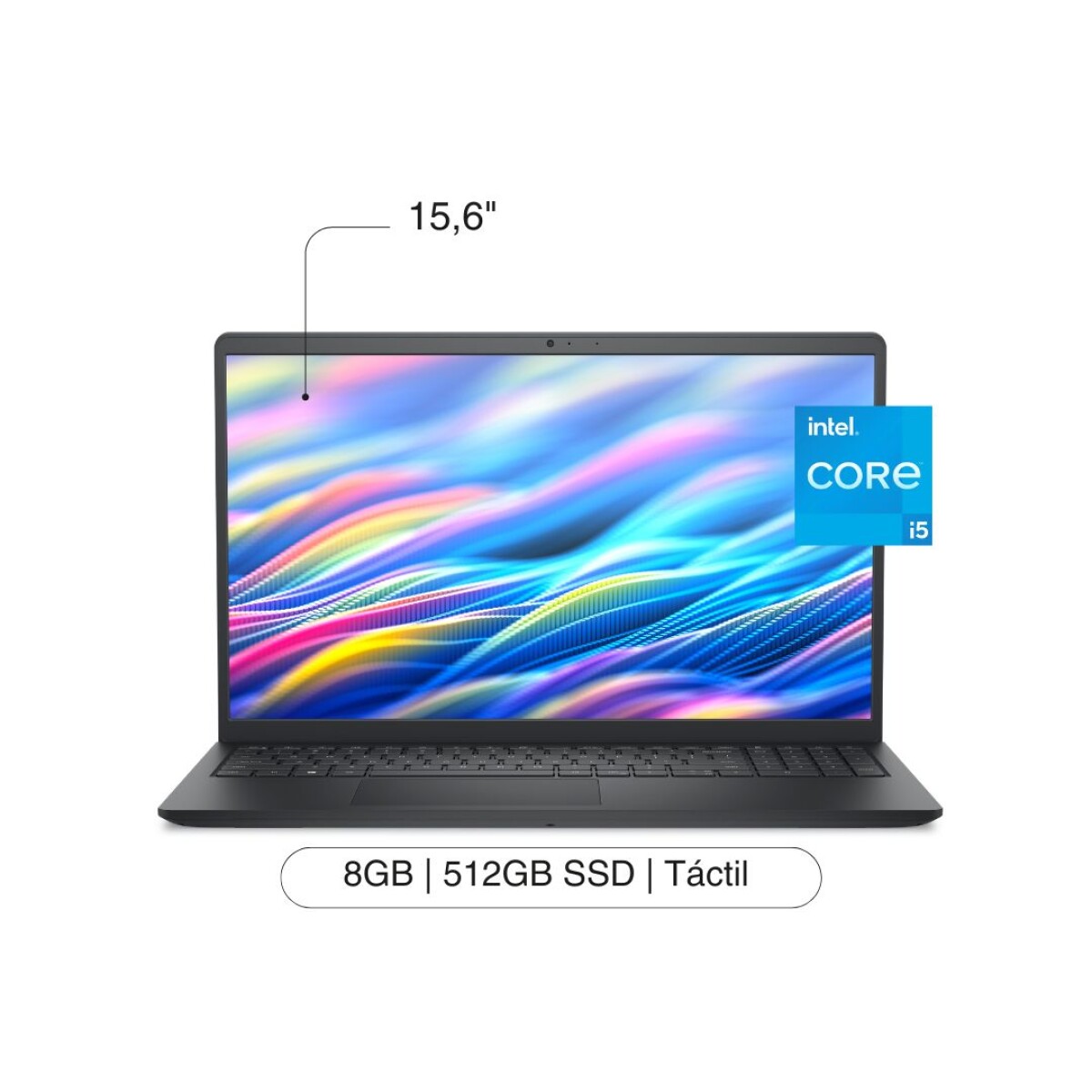 Notebook DELL 15,6' 2K Touch 512GB / 8GB RAM I5-1334U W11 - Black 