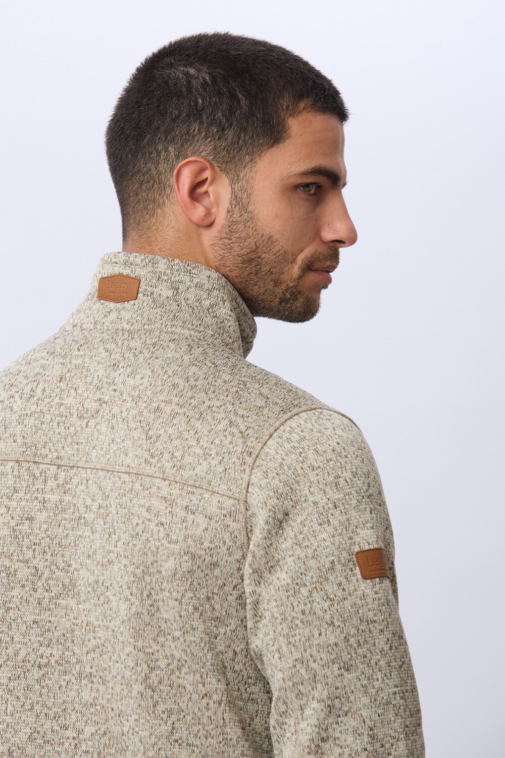 CAMPERA TEXTURADA CON INTERIOR EN POLAR Beige