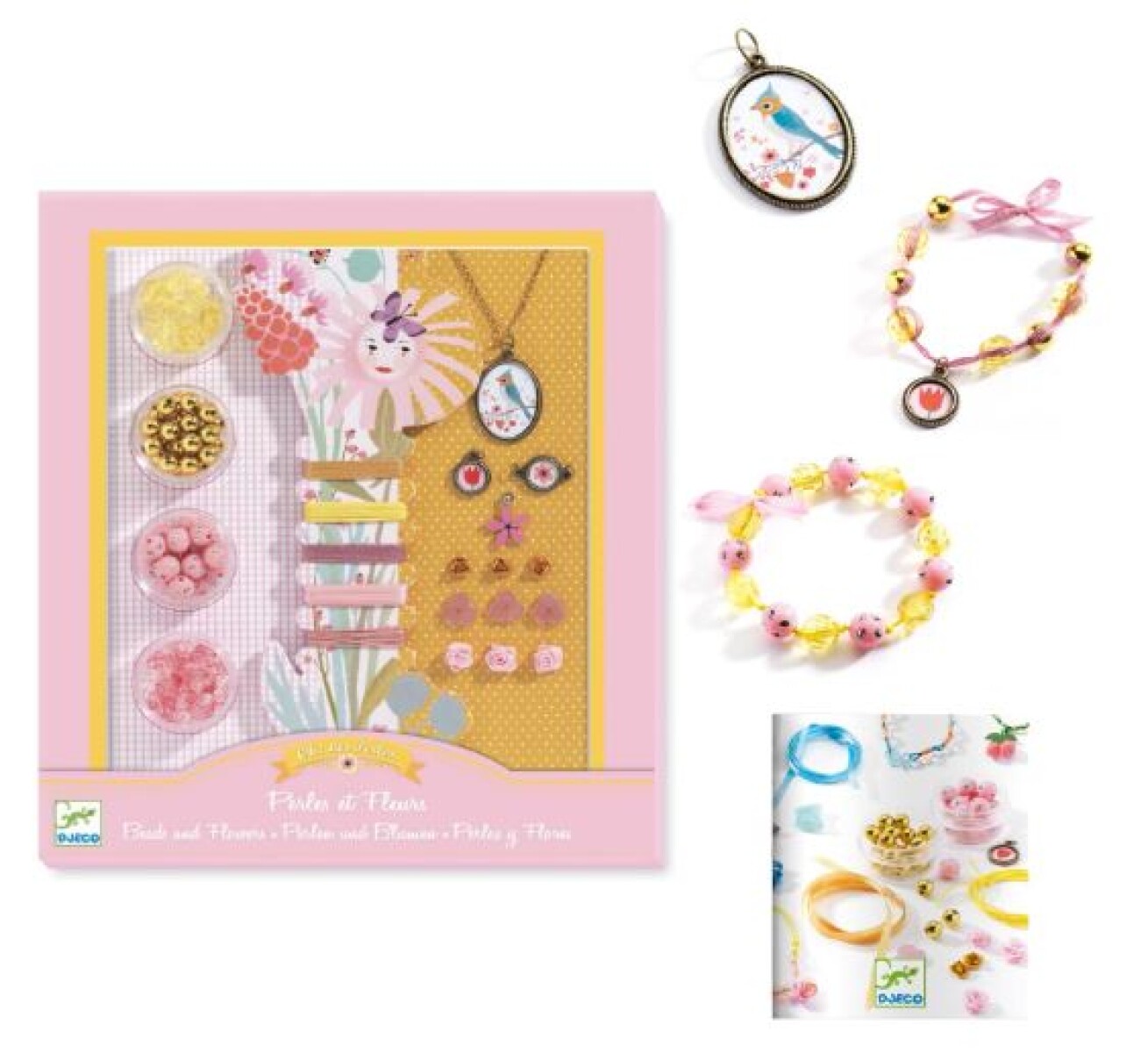 Set para hacer pulseras y collares - Fleurs 