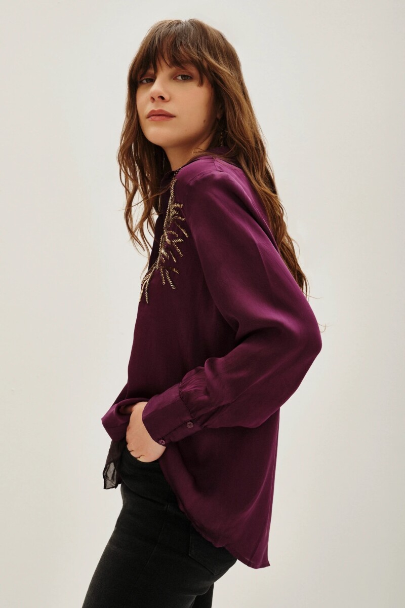 Camisa Gretel Shine Violeta