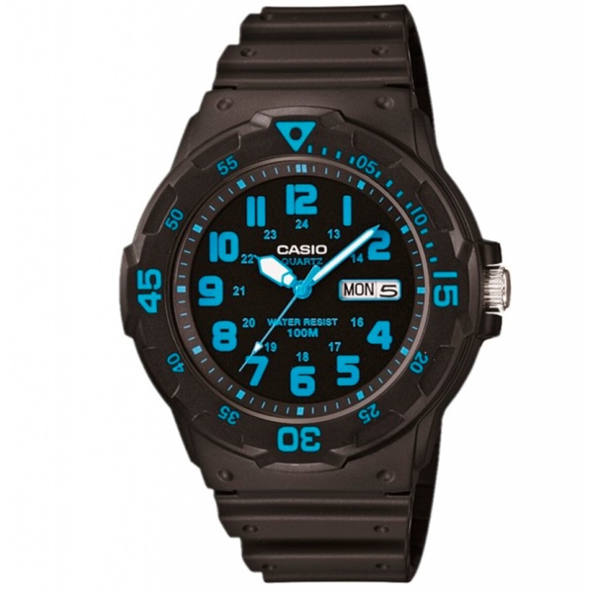 Reloj CASIO MRW200H-2BVDF Resina Negro Esfera 44mm 