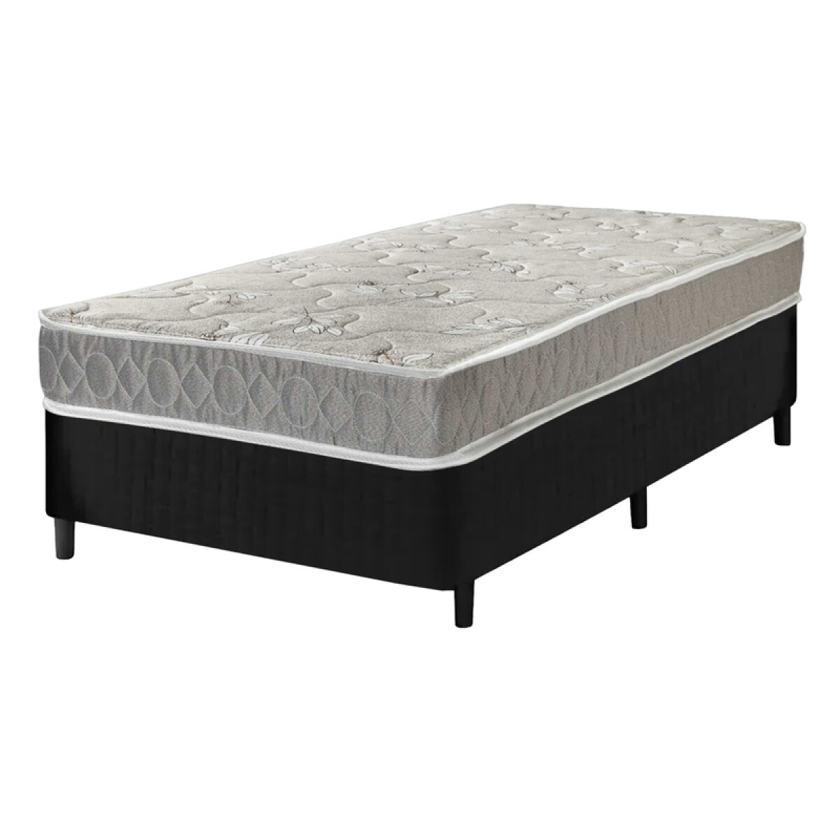 Sommier SANTIAGO -1 Plaza - Espuma Densidad Media - Hasta 80 Kg 