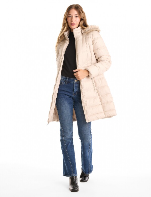 Campera Abrigo Puffe BEIGE