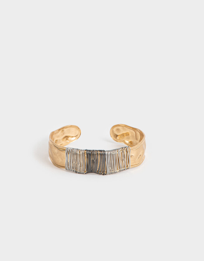Brazaletes Metal Brazalete De Metal - Combinacion Bicolor