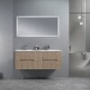 Mueble De Baño Suspendido Oak Ripado 120 Cm Con doble Bacha Mueble De Baño Suspendido Oak Ripado 120 Cm Con Doble Bacha