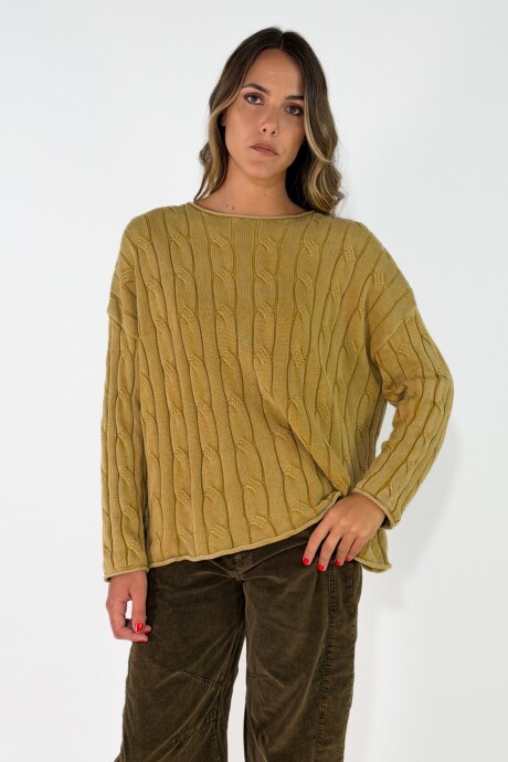 SWEATER FLORA Mostaza