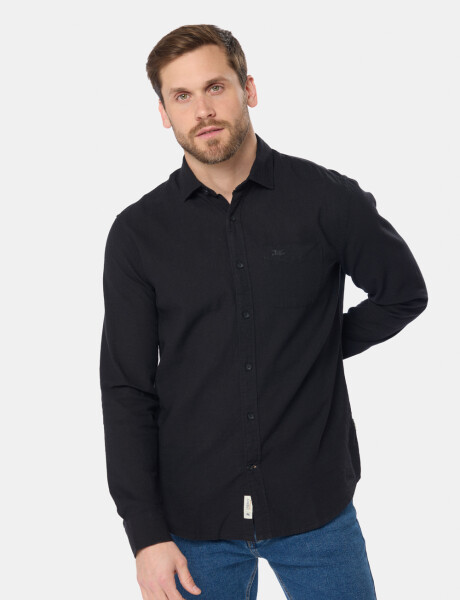 CAMISA DE LINO Negro