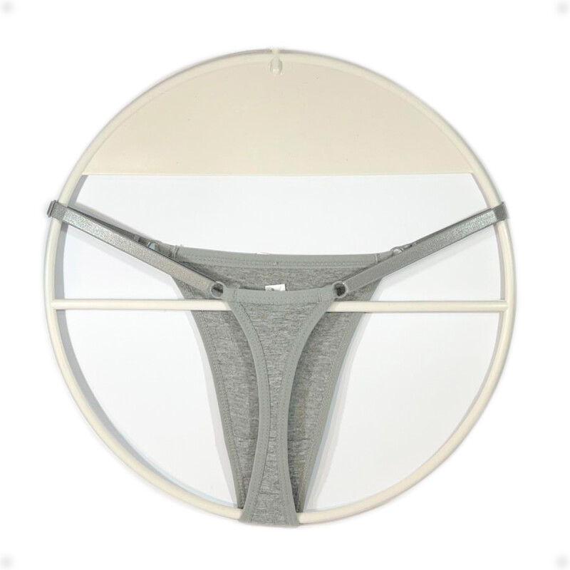 Tanga Colaless Ajustable De Algodón Gris Talla L-XL